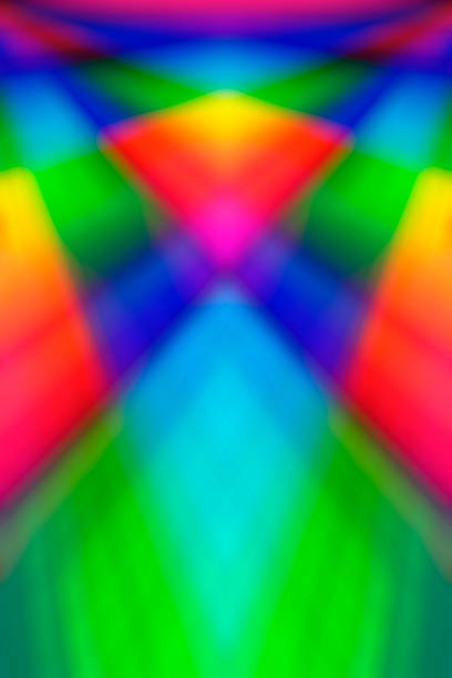 Close-up of defocused colorful color swatches abstract background.