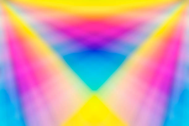 Close-up of defocused colorful color swatches abstract background.
