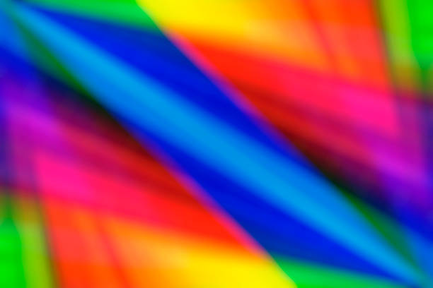 Close-up of defocused colorful color swatches abstract background.