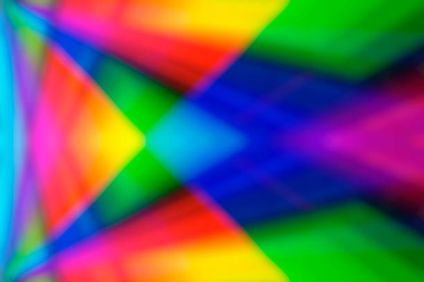 Close-up of defocused colorful color swatches abstract background.
