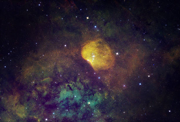 Glowing clouds of ionized gas and dark dust lanes mark the Sh2-140 nebula, where new stars are being born in the constellation Cepheus.