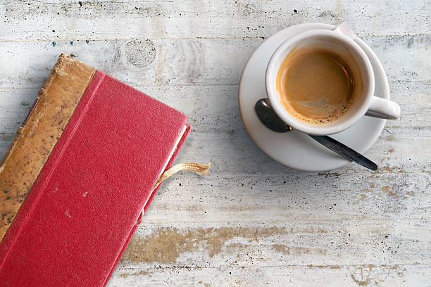 istock Vintage Book With Coffee on Textured Surface for Reading Concept 2233108093
