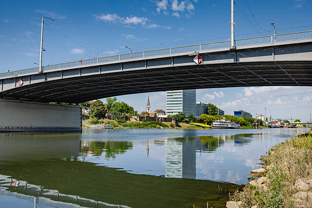 Mannheim city with river Neckar, Germany