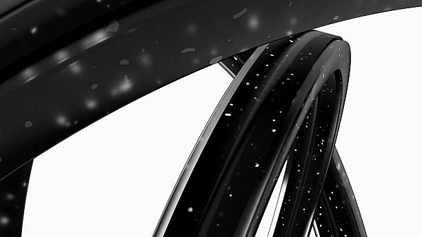 Abstract Black Curves with Sparkles