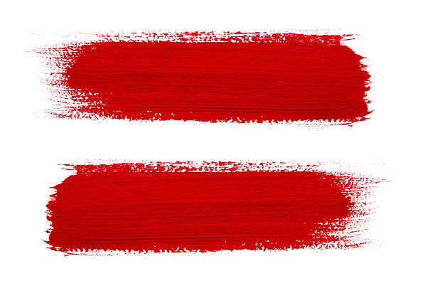 istock Red brush stroke isolated on grunge background 2233118562