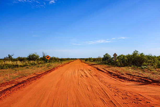 istock Vast Western Australia outback landscape with rugged red earth, sparse vegetation, and open skies 2233118959