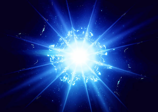 3d illustration of glittering stars and rays on a black background with text space