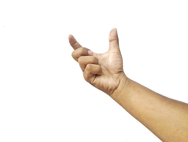 istock Man hand gestur holding isolated on white background 2233121731