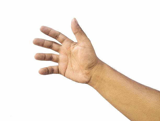 Man hand gestur holding isolated on white background. Element for creative design