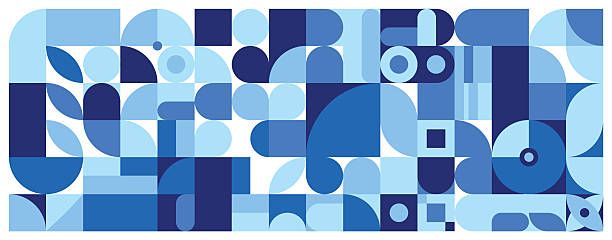 Multicolored geometric shape design artwork