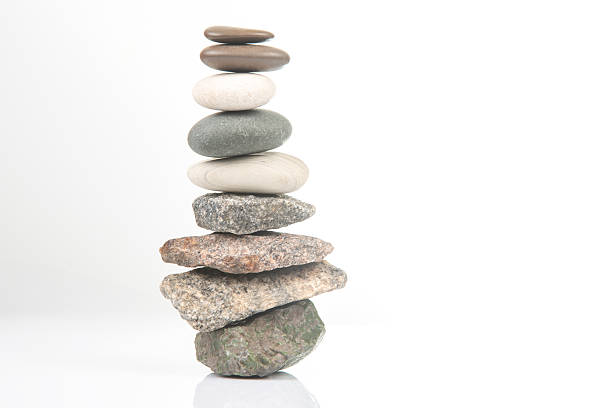 istock Balanced stack of stones showing harmony and tranquility in a minimalist setting 2233124909