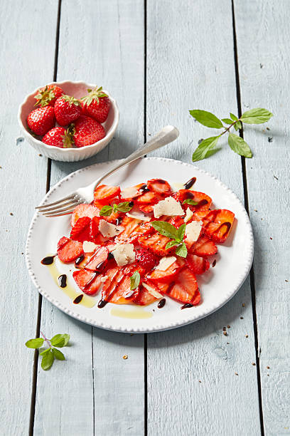 istock Strawberry carpaccio with parmesan 2233126729