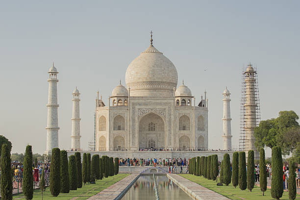 istock Taj Mahal front view reflection garden Agra India iconic monument 2233127032