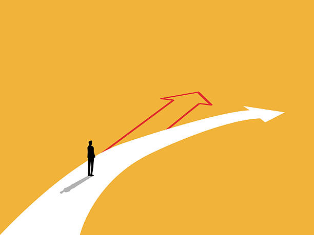 бизнесмены меняют свой подход - перемена stock illustrations