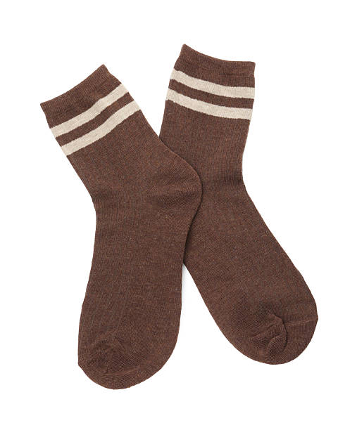 istock Pair of soft socks isolated on white, top view 2233133701