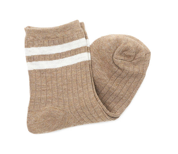 istock Pair of soft socks isolated on white, top view 2233133914