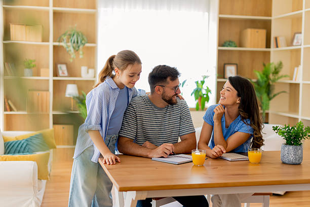 istock Family bonding over creative ideas in a bright modern living space 2233135089