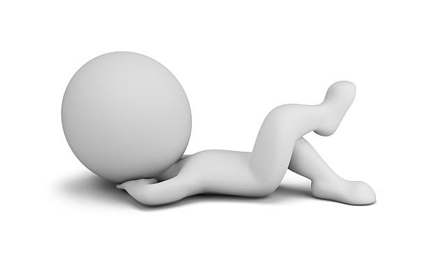 3d small people - lies. 3d generated image. White background.