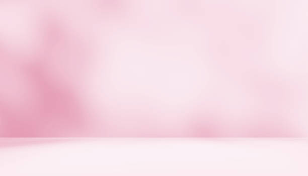 istock Empty pink colour room studio with sunlight effect shadow on the floor and wall for product presentation. 2233140860