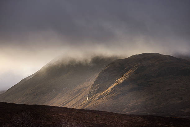Mountaintop in the sunlight, Scotland, UK