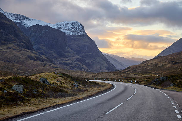 istock Road Glencoe, Scotland, A82 UK during sunset 2233141292