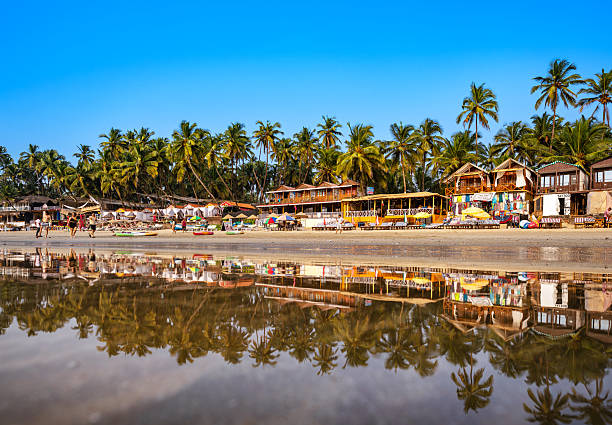 istock Vibrant Goan Beachscape With Colorful Huts in Goa, India 2233143382