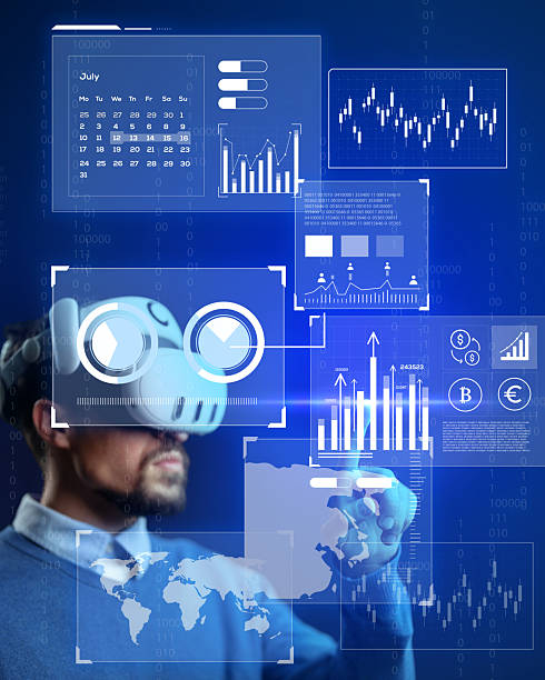istock User engaging with virtual reality technology to analyze data and financial trends in a futuristic setting 2233143860