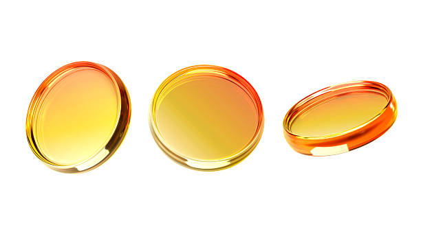 Set of gold coins with different angles. 3d icon isolated on a transparent background. Suitable for interfaces and applications, fintech, games, casinos, payments, earnings, awards and bonuses, presentations, web design and e‑commerce. 3d rendering.
