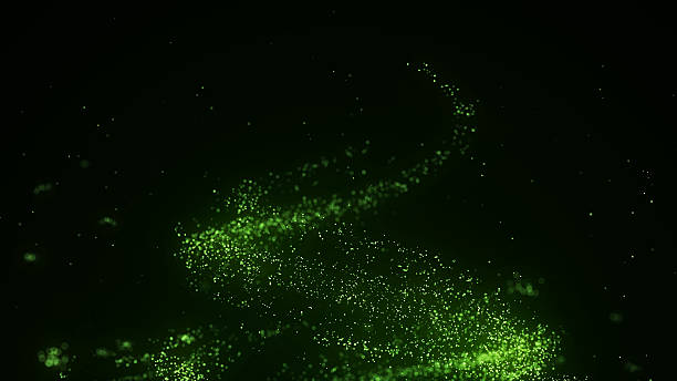 istock Whirlwind with chaos particles. Abstract water vortex. Explosion dynamic wave in space. Futuristic flow dots. Wormhole shimmering with dust. 3D rendering. 2233151812