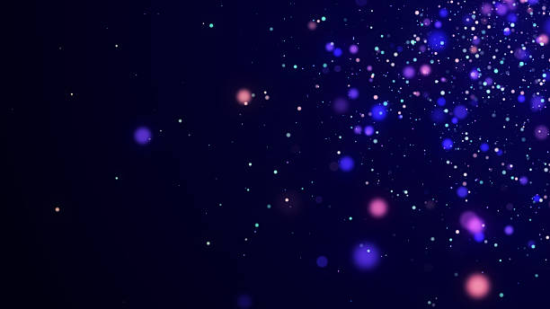 istock Abstract space dust. Magic snow on background. Dust particles with bokeh effect. Flying glitter dots in infinite. Starfall in the sky. 3d rendering. 2233151857