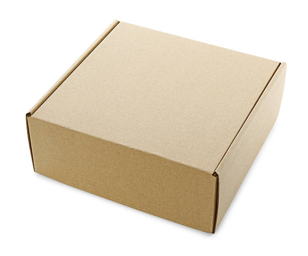 istock One closed cardboard box isolated on white. Mockup for design 2233154064
