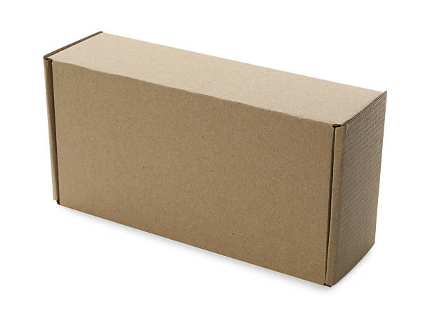 istock One closed cardboard box isolated on white. Mockup for design 2233154302