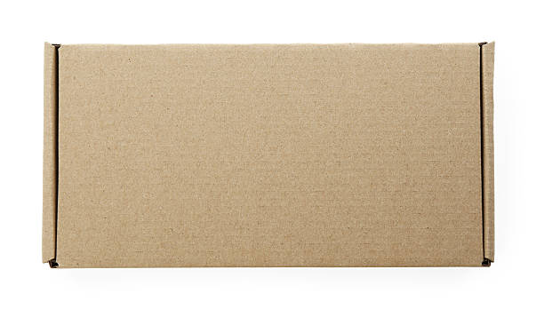 istock One closed cardboard box isolated on white, top view. Mockup for design 2233154441