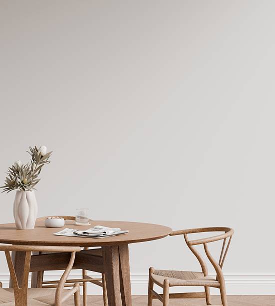 istock Frame poster wall art mockup in a minimalist modern dining room interior. 3D render 2233154502