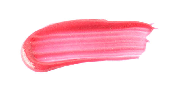 istock Sample of red lipgloss isolated on white, top view 2233158050