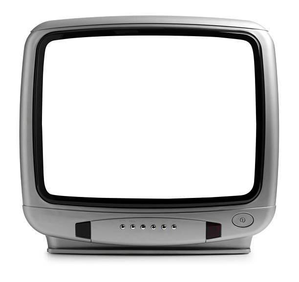 istock Retro TV with blank screen isolated on white 2233159545
