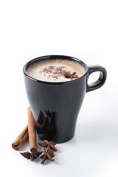 istock Chai Latte in Black Mug 2233164214