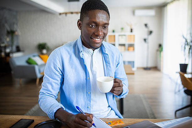 istock Morning routine – remote worker with laptop at home 2233166555