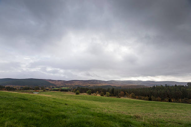 Farmland near Ballater in rural Aberdeenshire, Scotland