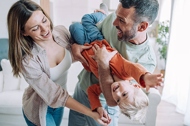 istock Happy family at home. 2233168388
