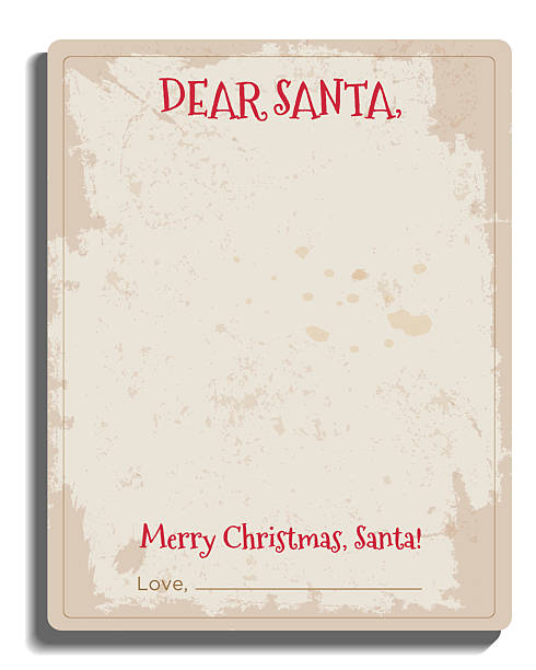 istock Dear Santa Printable Letter – Old Paper Christmas Writing Template 2233172606