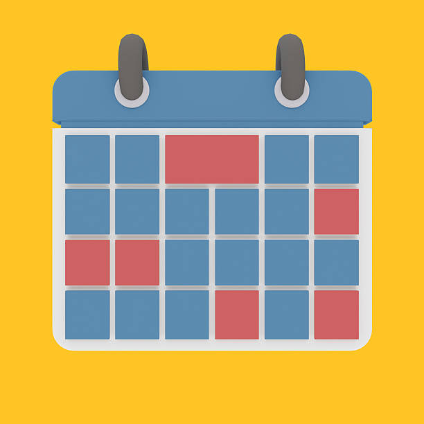 3d icons and symbols for calendar appointment.3d render.
