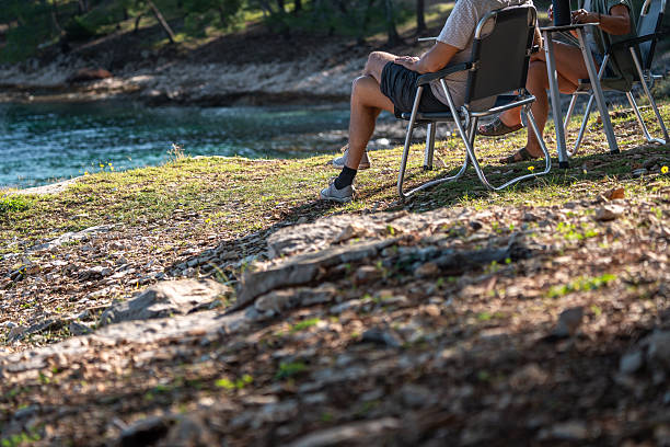 istock Relaxing Summer Day At Seaside Camping Spot Near Water 2233174568