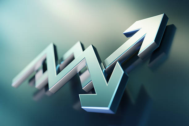 istock Efficiency Concept. Two Abstract Arrows Representing Growth and Loss 2233179668