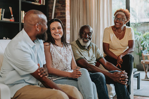 istock Family together talking on the sofa 2233183915