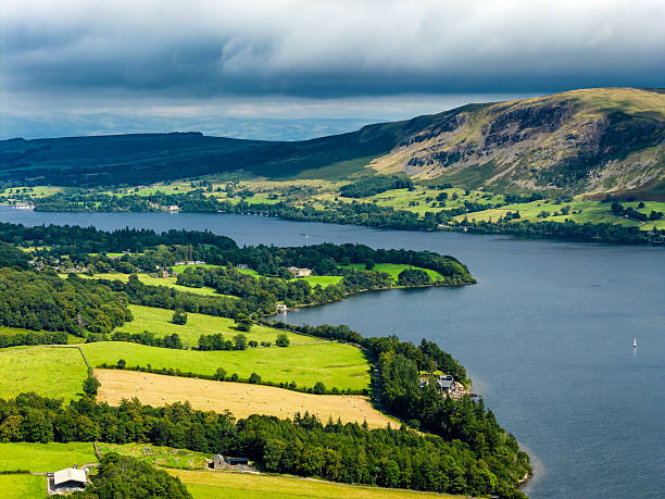 istock Aerial View of Ullswater under Dramatic Summer Clouds 2233193790