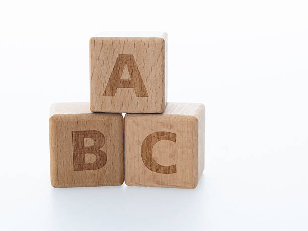 istock Wooden blocks with letters ABC 2233196571