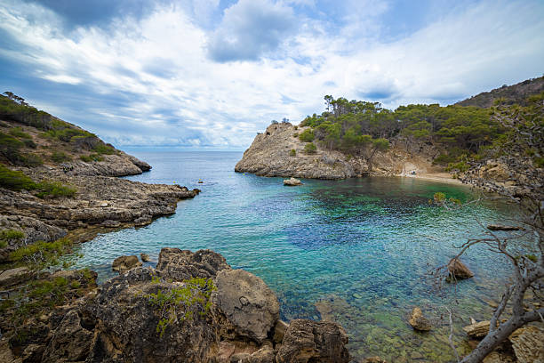 istock Cala Monjo Mallorca Beach Rocky beach with crystal-clear waters - Mirrador Monjo, Majorca 2233198696