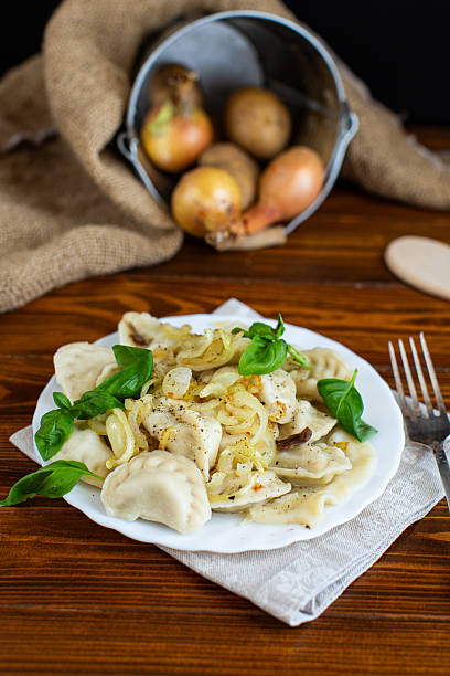 Homemade dumplings with delicious filling and seasonings