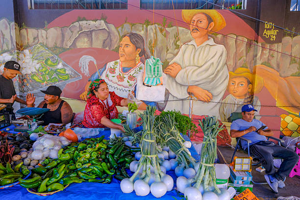 Sunday Market in Tlacolula de Matamoros, Oaxaca, Mexico stock photo
